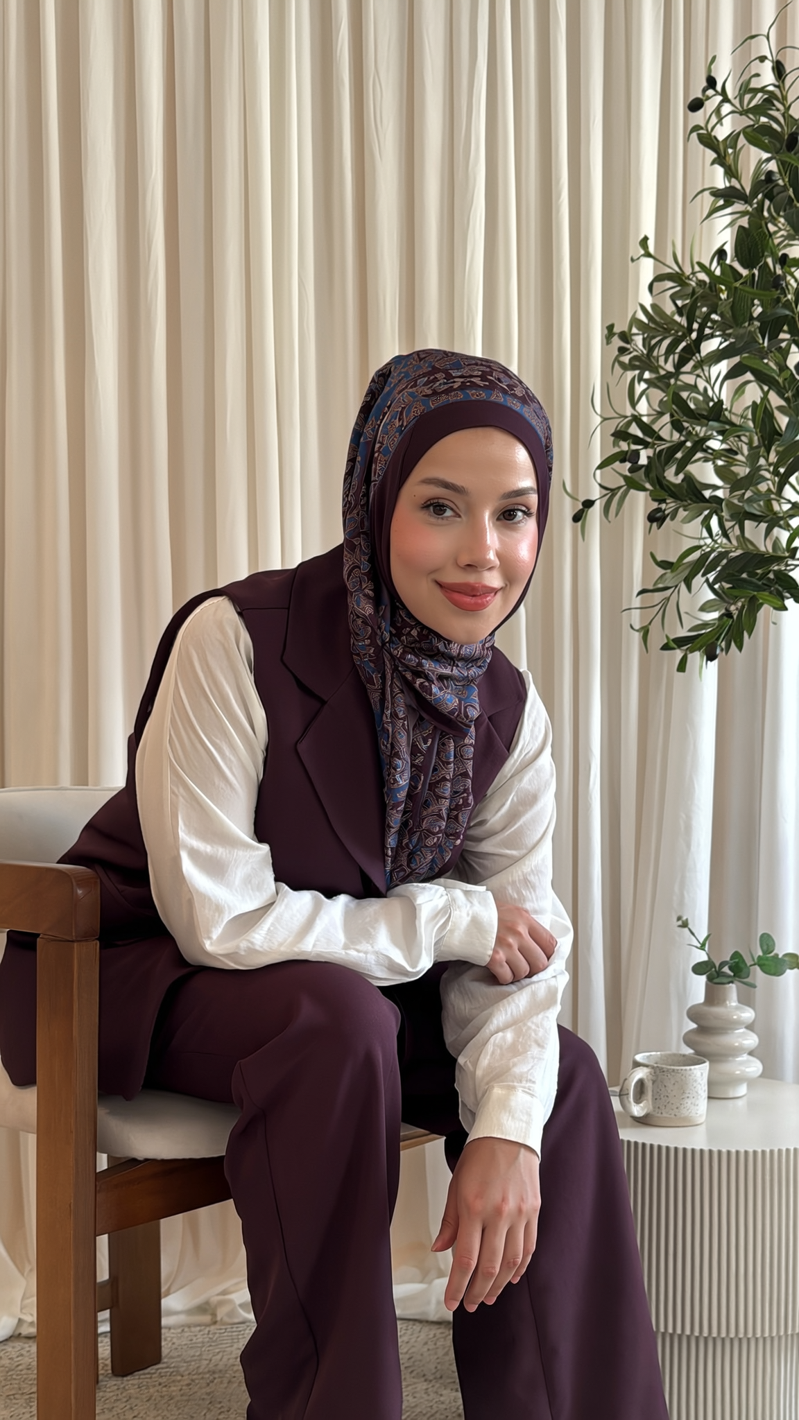 Sahra Westen-Set – Bordeaux